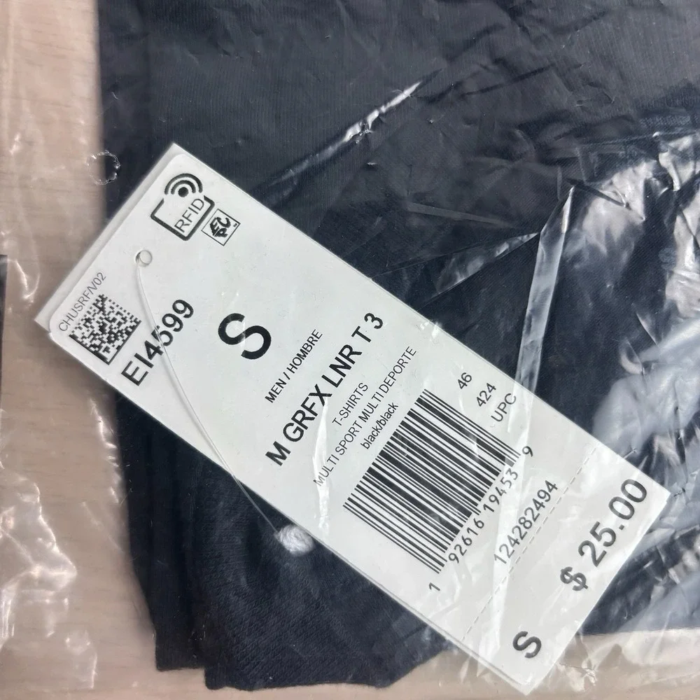 New‎ With Tags Adidas Alphabet T-Shirt  Black Size Small EI4599 - Picture 4 of 4